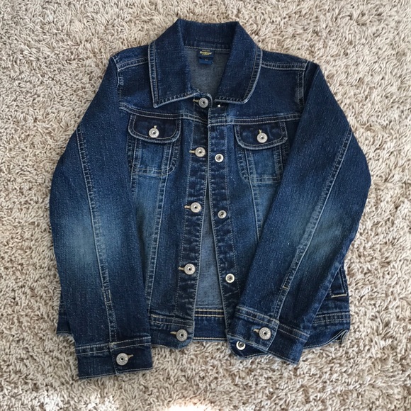 Girl Dark Denim Jean Jacket Size 6x 